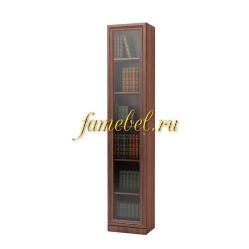 Шкаф книжный Карлос 005 витрина, размер 40х203х28 см