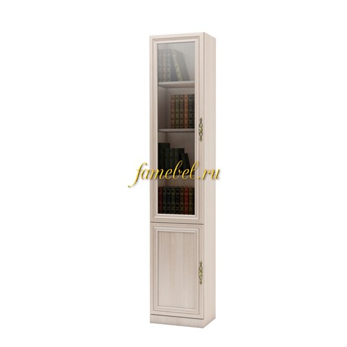 Шкаф книжный Карлос 009 витрина, размер 40х203х28 см