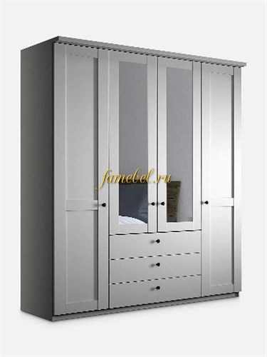 Шкаф София 20 с фасадом МДФ 160х220х50 см, распашной с ящиками и зеркалами