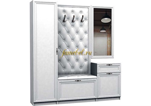 Грация 1 прихожая с каретной стяжкой 175х210х40 см.