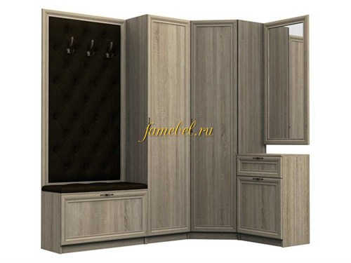 Прихожая Грация 3 угловая, цвет ассортимента 192/122х210х40 см.