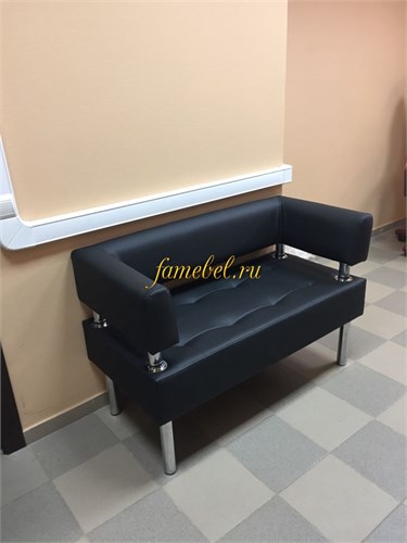 Диван business 2000х800 экокожа чёрный