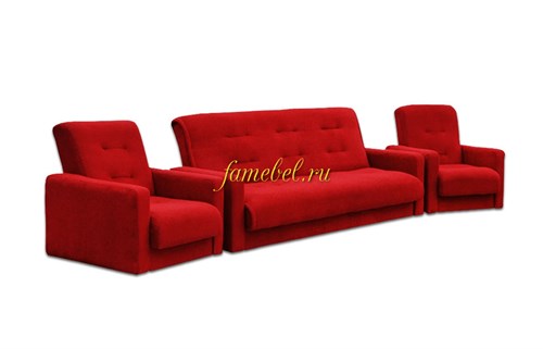 Набор диван и два кресла Милан Астра красный