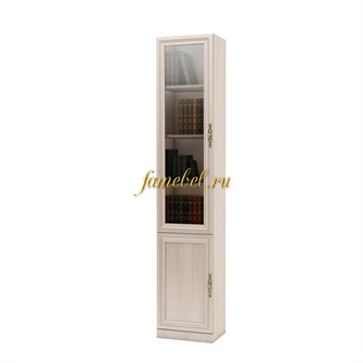 Шкаф книжный Карлос 009 витрина, размер 40х203х28 см