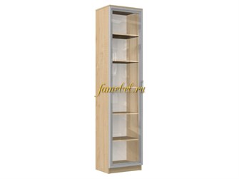 Шкаф книжный витрина Альма 1, размер 40х200х40 см