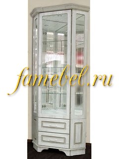 МДФ 6 витрина посудная угловая однодверная.