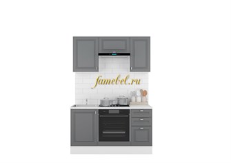 Кухня Ева мдф 150 цвет графит софт