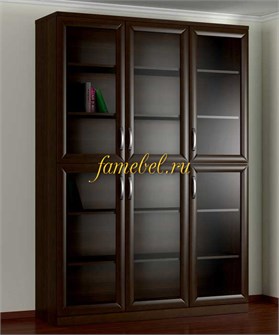 Шкаф книжный 3.2 тёмный