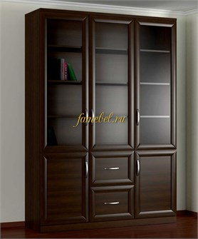 Шкаф книжный 3.4 темный