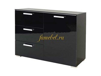 Комод Элит 7 черный глянец