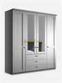 Шкаф София 20 с фасадом МДФ 160х220х50 см, распашной с ящиками и зеркалами