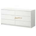 Комод Стефани 3 белый, Ш.В.Г. 140х75х45 см.