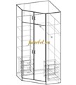 Шкаф угловой с антресолью Алиса 14 схема