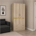 Шкаф Зодиак 2.2 двухдверный с ящиками, цвет Дуб Сонома
