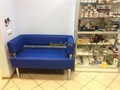 Диван business 1000х800 экокожа синий с боковинами